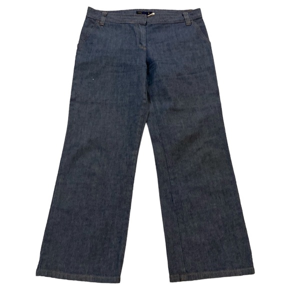 J. Crew Wide Leg Cropped Jeans Women's Sz 4 Blue Gray Denim 4 Pocket MachineWash - Picture 1 of 8